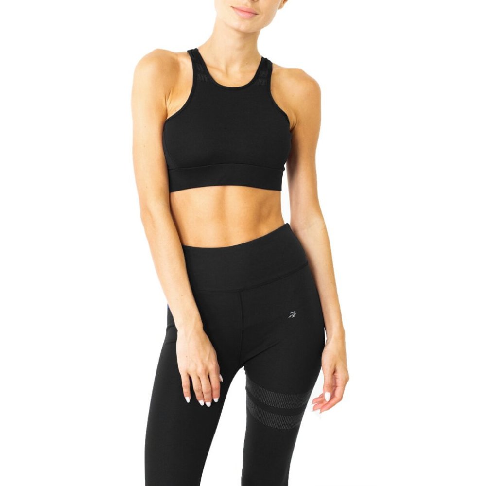 Basic Sports Bra Workout Gym Racerback Athletic BK - Picture 4 of 5